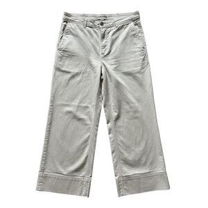 Everlane Pants Women's Size 16 Wide Leg Straight Leg Cotton Stretch Ivory